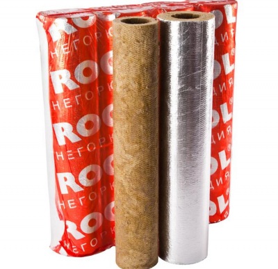 Цилиндр навивной ROCKWOOL 100 с покрытием алюминиевой фольгой